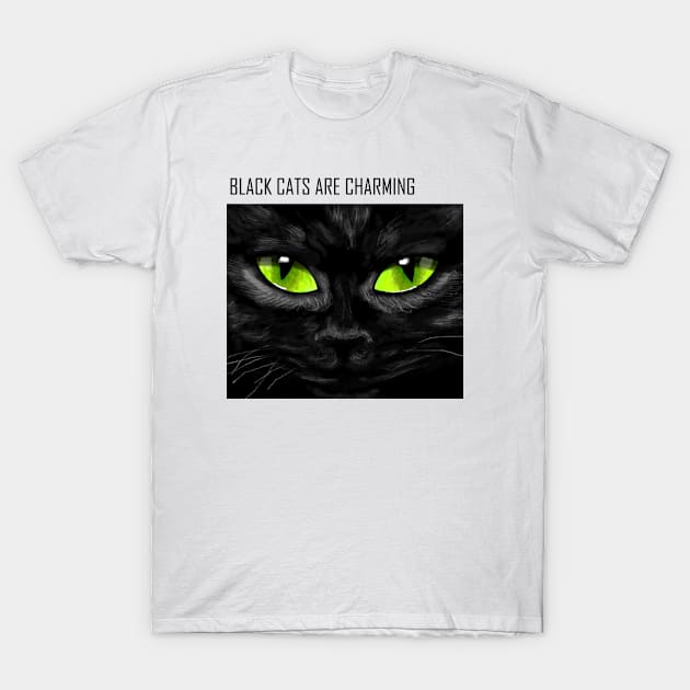 black cat are charming T-Shirt by Carolina Cabreira